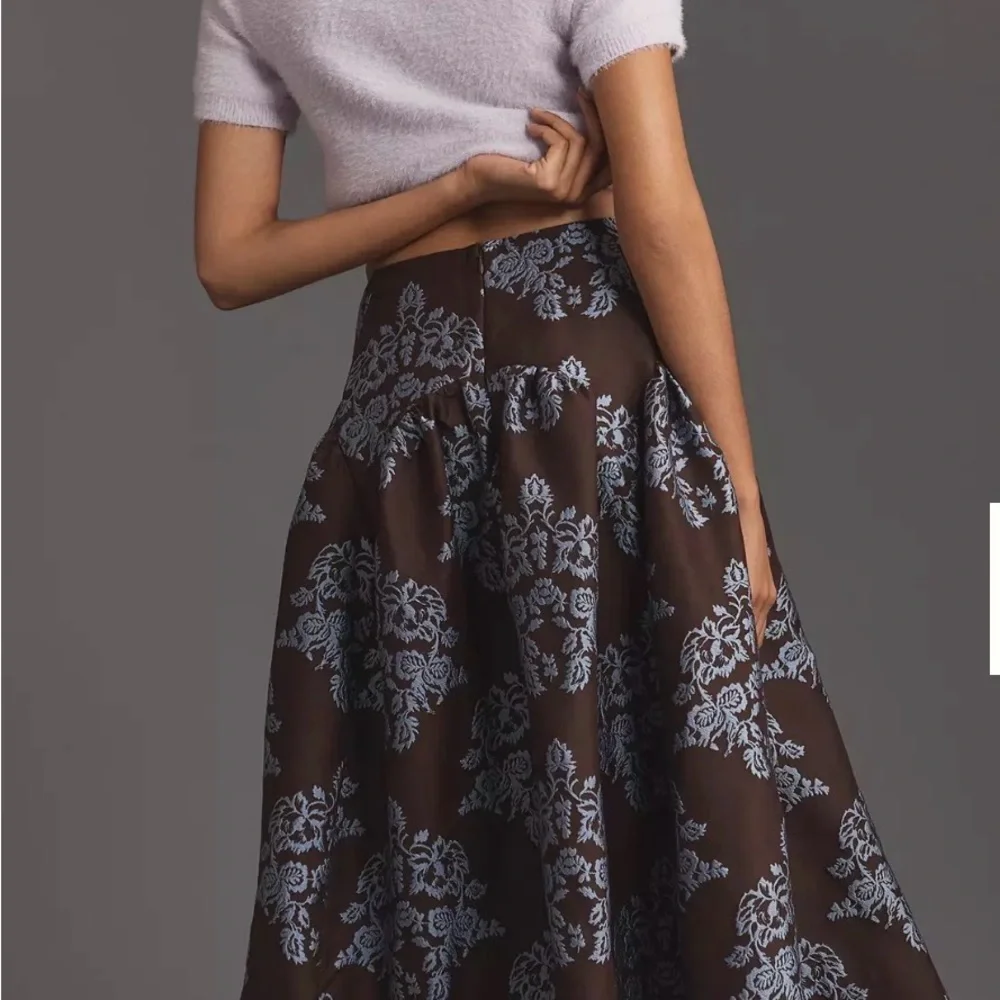NWT By Anthropologie Brocade Midi Skirt size 16 - Picture 2 of 9
